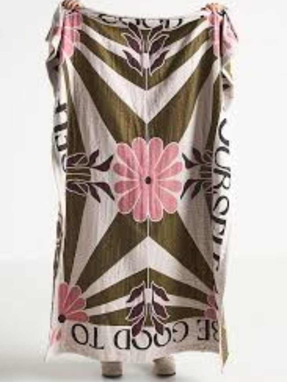 McKenzie Parrott Floral Threads Cotton Jacquard Throw Blanket
